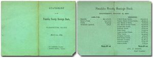 franklin savings bank 1889 statement